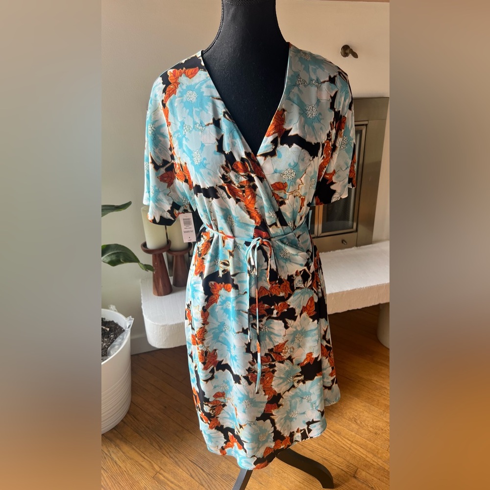 NWT Babaton Wallace Wrap Dress